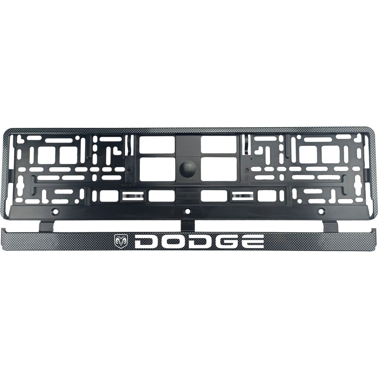 Комплект 2 броя, стойка за регистрационна табела Карбон, DODGE