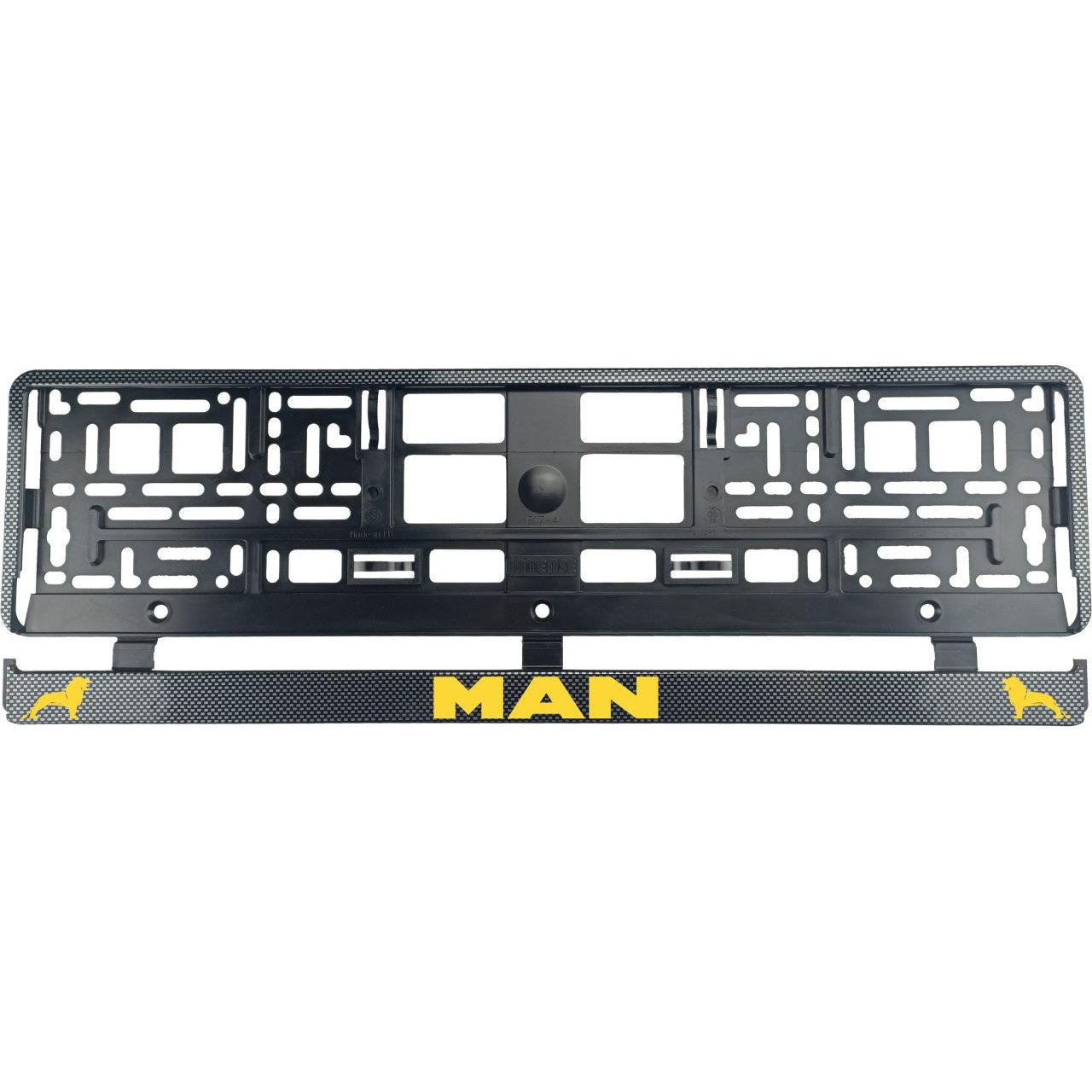 Set 2 bucati, suport numar inmatriculare Carbon, MAN IV