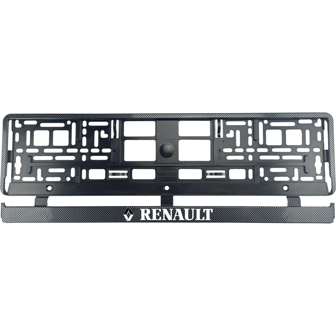 Set 2 bucati, suport numar inmatriculare Carbon, Renault.