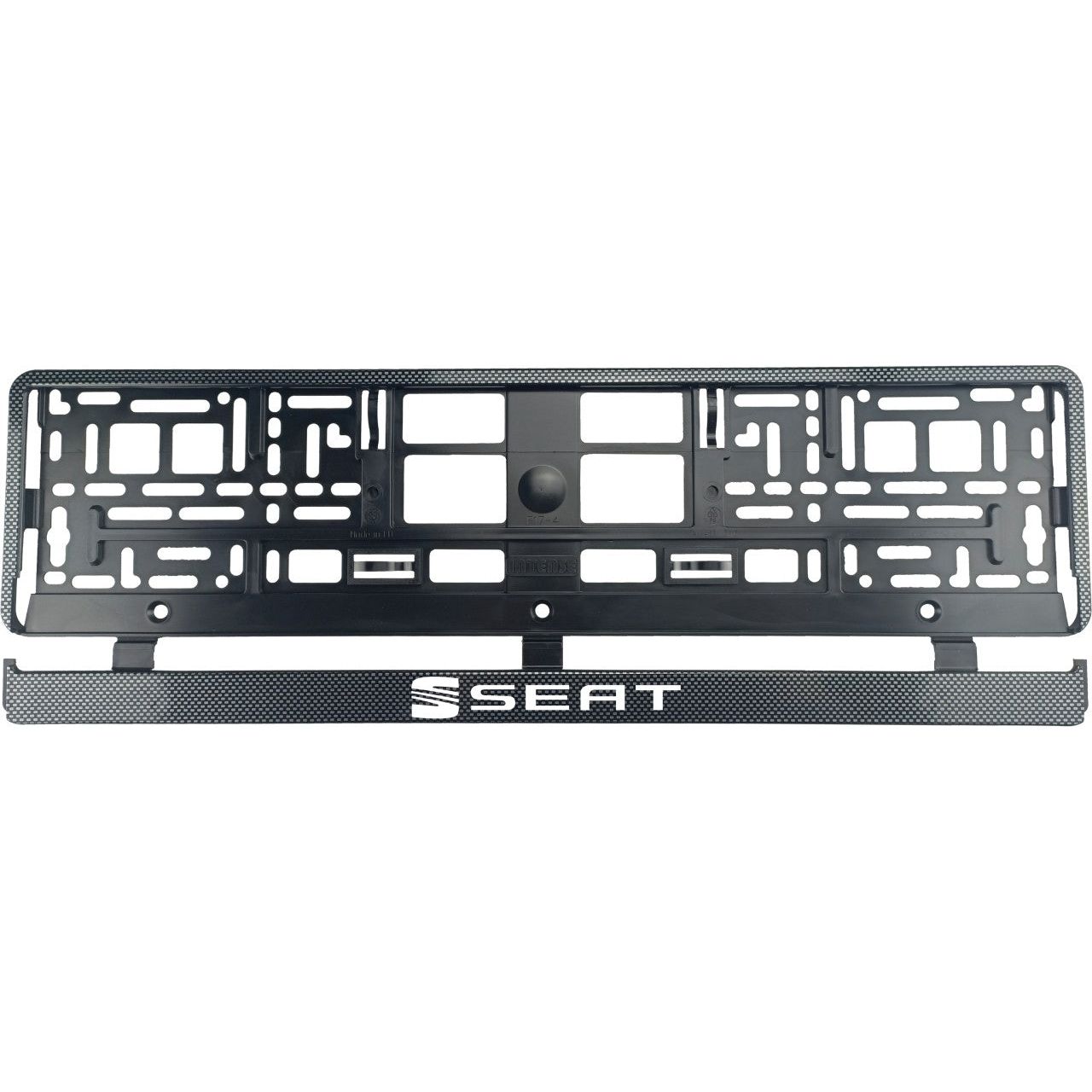 Set 2 bucati, suport numar inmatriculare Carbon, Seat
