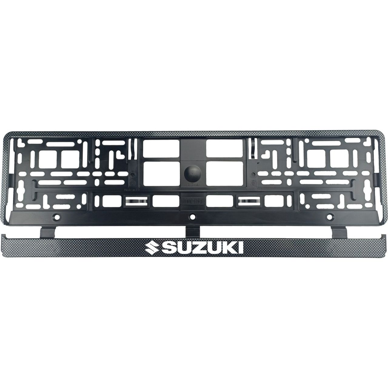 Set 2 bucati, suport numar inmatriculare Carbon, Suzuki