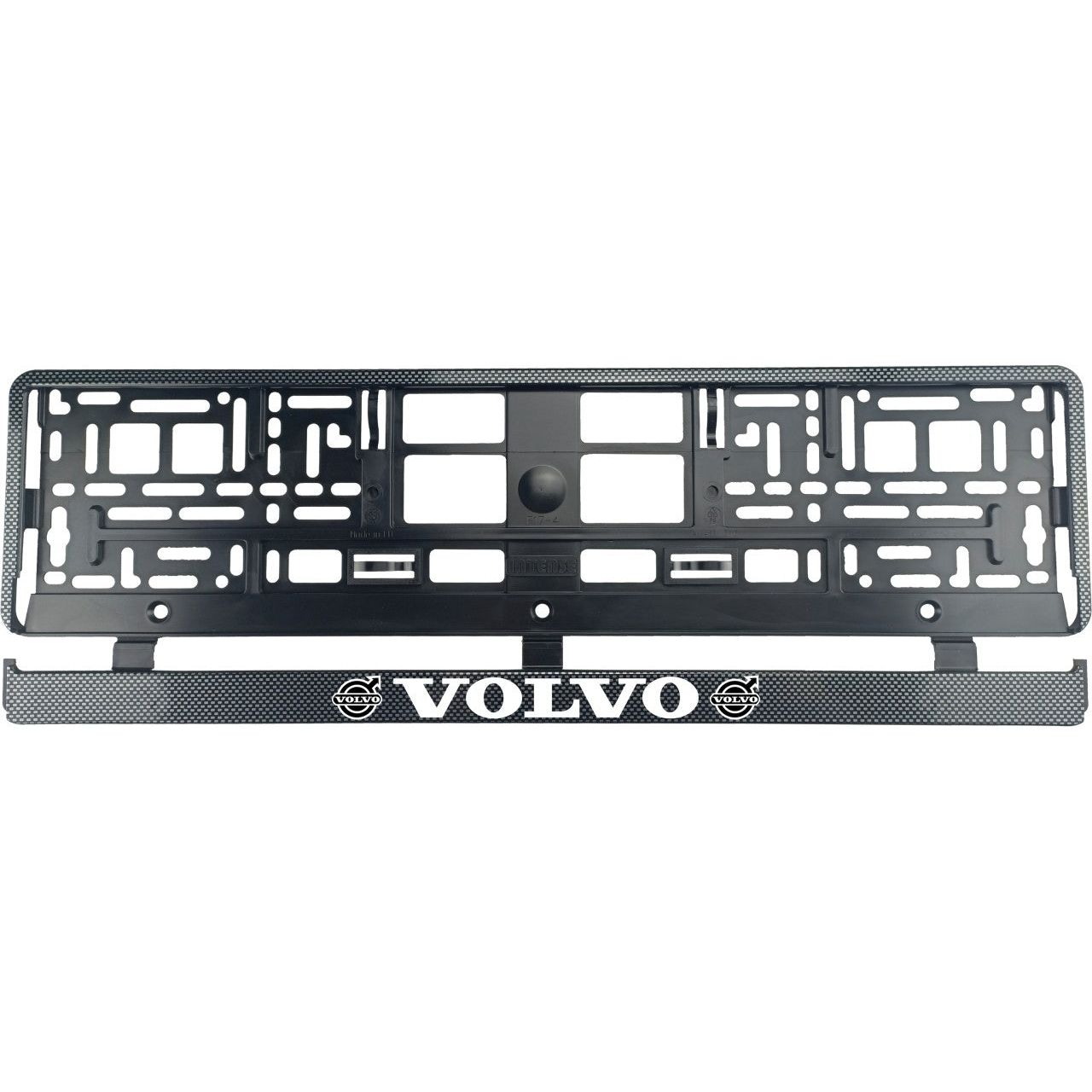 Set 2 bucati, suport numar inmatriculare carbon VOLVO