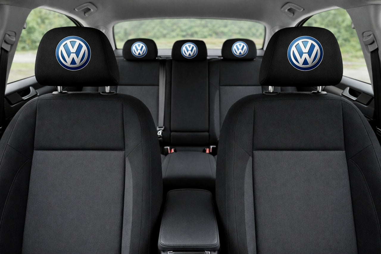 Set 2 huse tetiere negre, pentru gama auto VOLKSWAGEN