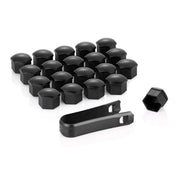 Set 20 capace prezoane, pe 19 mm plus cheie de scos capacele, negre