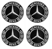 Set 4 Capace Jante Aliaj Mercedes 75mm Negre