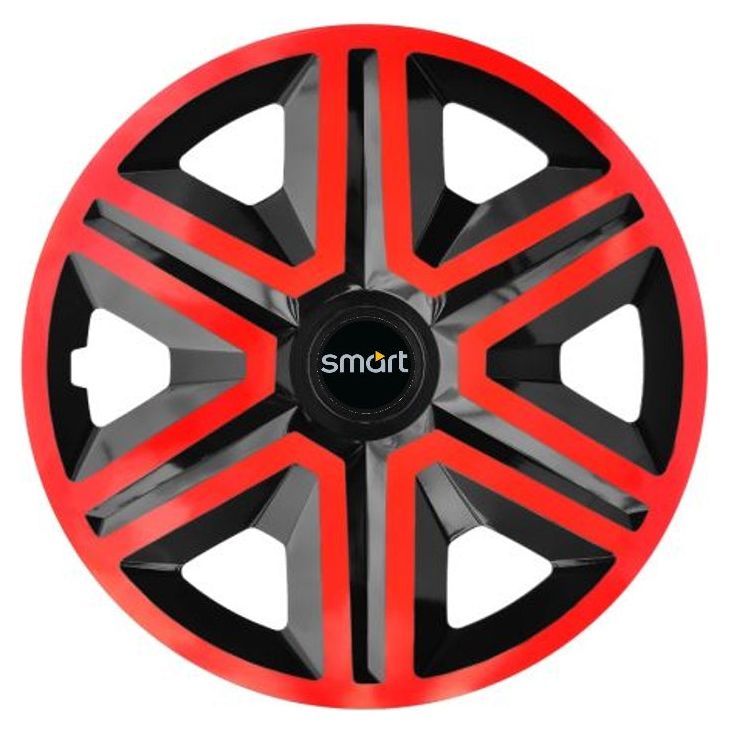 Set 4 Capace Roti Action Rosu-Negru R15, Pentru Smart