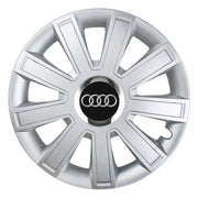 Set 4 Capace Roti, potrivite jantelor de R14, pentru Audi, model flash cromat