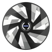 Set 4 Capace Roti, potrivite jantelor de R14, pentru Volvo, model vector black and silver