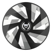 Set 4 Capace Roti, potrivite jantelor de R14, pentru Dacia, model vector black and silver