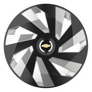 Set 4 Capace Roti, potrivite jantelor de R14, pentru Chevrolet, model vector black and silver