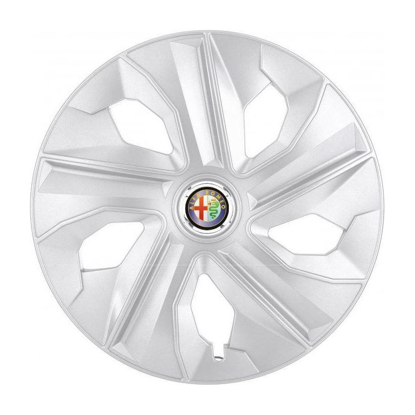 Set 4 Capace Roti, potrivite jantelor de R15, pentru Alfa Romeo, model luna cromat