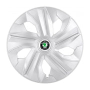 Set 4 Capace Roti, potrivite jantelor de R15, pentru Skoda, model luna cromat