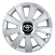 4 darabos dísztárcsa készlet, R15 felnikre alkalmas, Toyota autókhoz, krómozott villámfényű modell