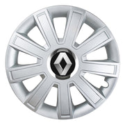 Set 4 Capace Roti, potrivite jantelor de R15, pentru Renault, model flash cromat