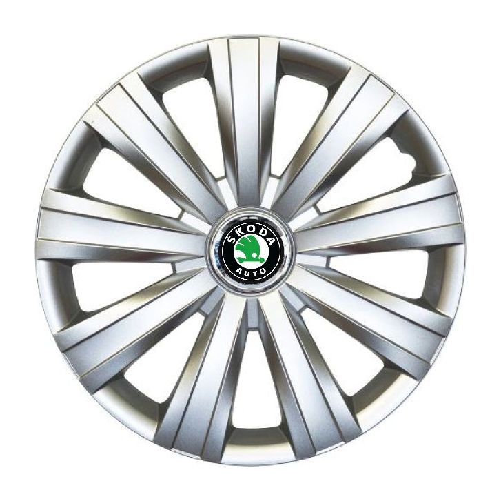 Set 4 Capace Roti R15, Potrivite Jantelor de 15 inch, Pentru Skoda, Model 382
