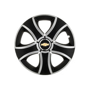 4 db-os 13 hüvelykes (R13) Bis szürke-fekete Chevrolet kompatibilis kerékborító készlet