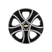 Set 4 Capace Roti 15 inchi (R15) Bis Gri-Negru, Compatibile Cu Chevrolet