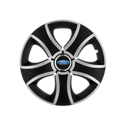 Set 4 Capace Roti 15 inchi (R15) Bis Gri-Negru, Compatibile Cu Ford