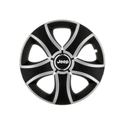 Set 4 Capace Roti 15 inchi (R15) Bis Gri-Negru, Compatibile Cu Jeep
