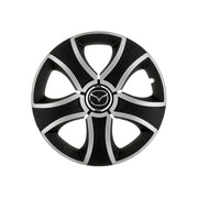 Set 4 Capace Roti 15 inchi (R15) Bis Gri-Negru, Compatibile Cu Mazda