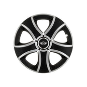 Set 4 Capace Roti 15 inchi (R15) Bis Gri-Negru, Compatibile Cu Mini Cooper