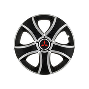 Set 4 Capace Roti 15 inchi (R15) Bis Gri-Negru, Compatibile Cu Mitsubishi