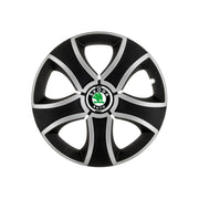 4 db-os 15 colos (R15) Bis szürke-fekete kerékborító készlet, Skoda kompatibilis