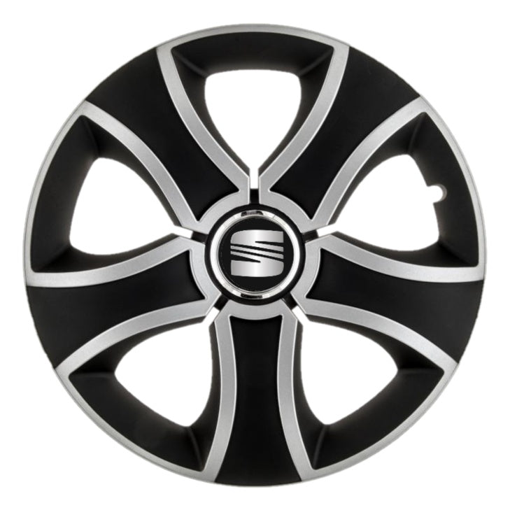 Set 4 Capace Roti 16 inchi (R16) Bis Gri, Compatibile Cu Seat