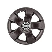 Set 4 Capace Roti 15 inchi (R15) Bis Negru, Compatibile Cu Nissan