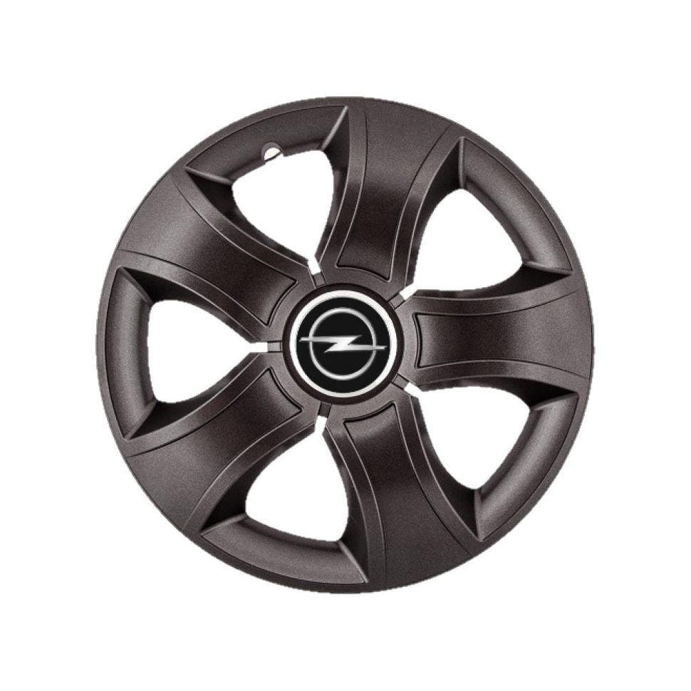 4 db-os 15 hüvelykes (R15) Bis fekete kerékborító készlet, Opel autókkal kompatibilis