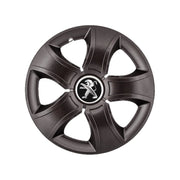 Set 4 Capace Roti 15 inchi (R15) Bis Negru, Compatibile Cu Peugeot