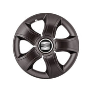 4 db-os 16 hüvelykes (R16) Bis fekete kerékborító készlet, Seat-tal kompatibilis