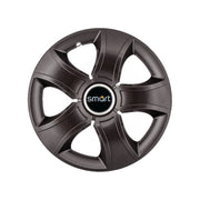 Set 4 Capace Roti 15 inchi (R15) Bis Negru, Compatibile Cu Smart