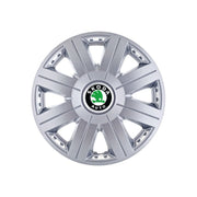 Set 4 capace roti Cosmos cromat R15, pentru gama auto Skoda