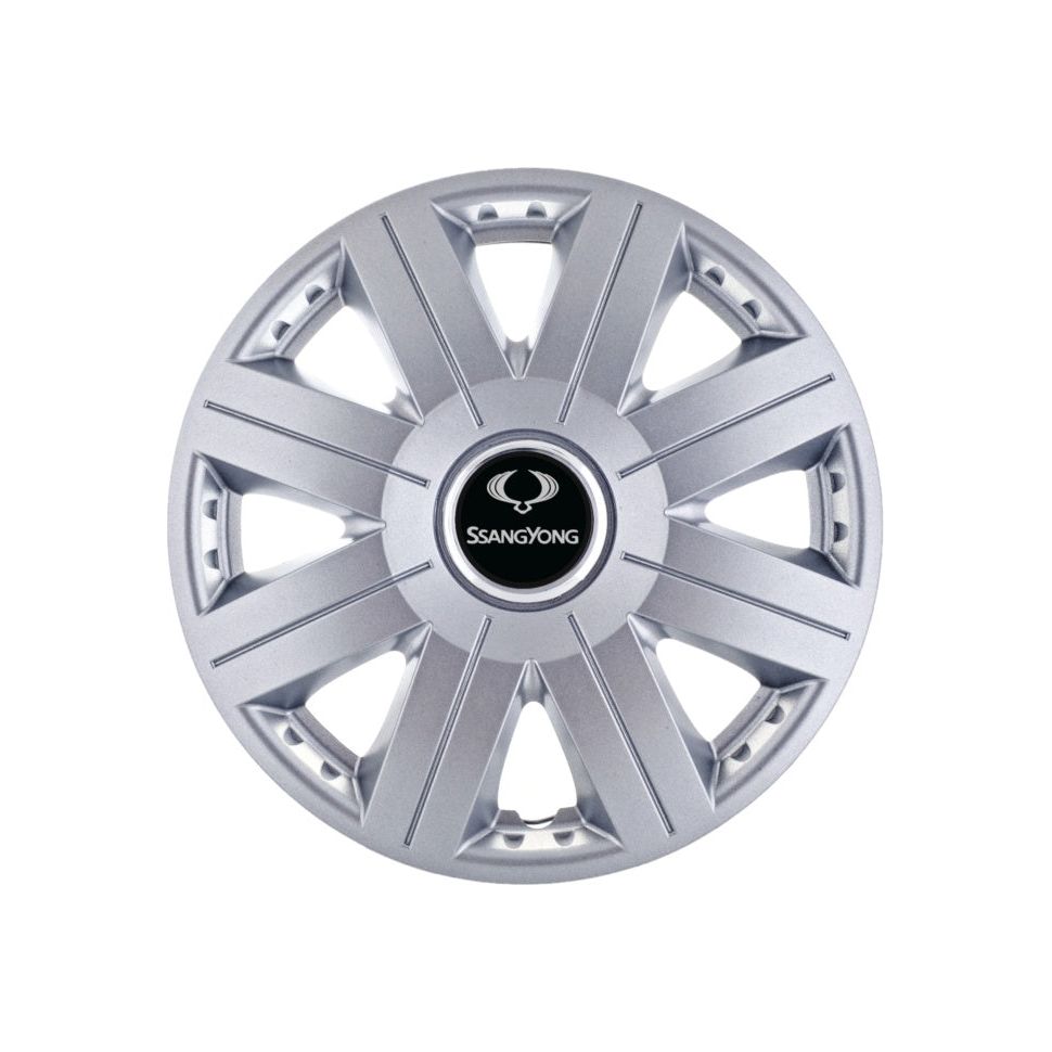 4 db-os 16 colos (R16) kozmosz szürke dísztárcsa szett, SsangYong-gal kompatibilis
