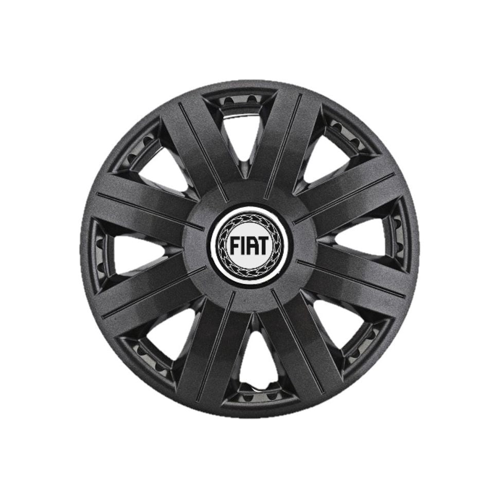 Set 4 capace roti Cosmos Negru R15, pentru gama auto Fiat