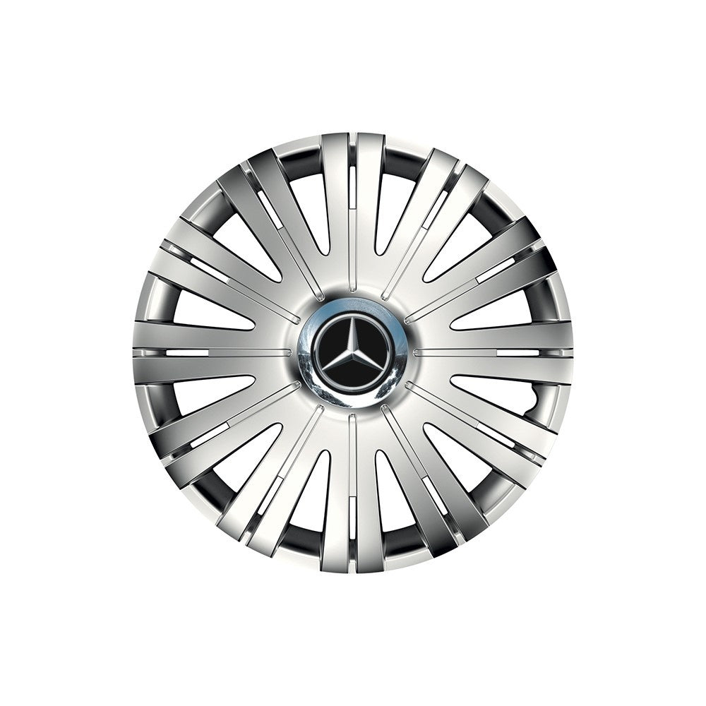 Set 4 capace roti Cu Inel Cromat Active R15 Compatibil Cu Mercedes