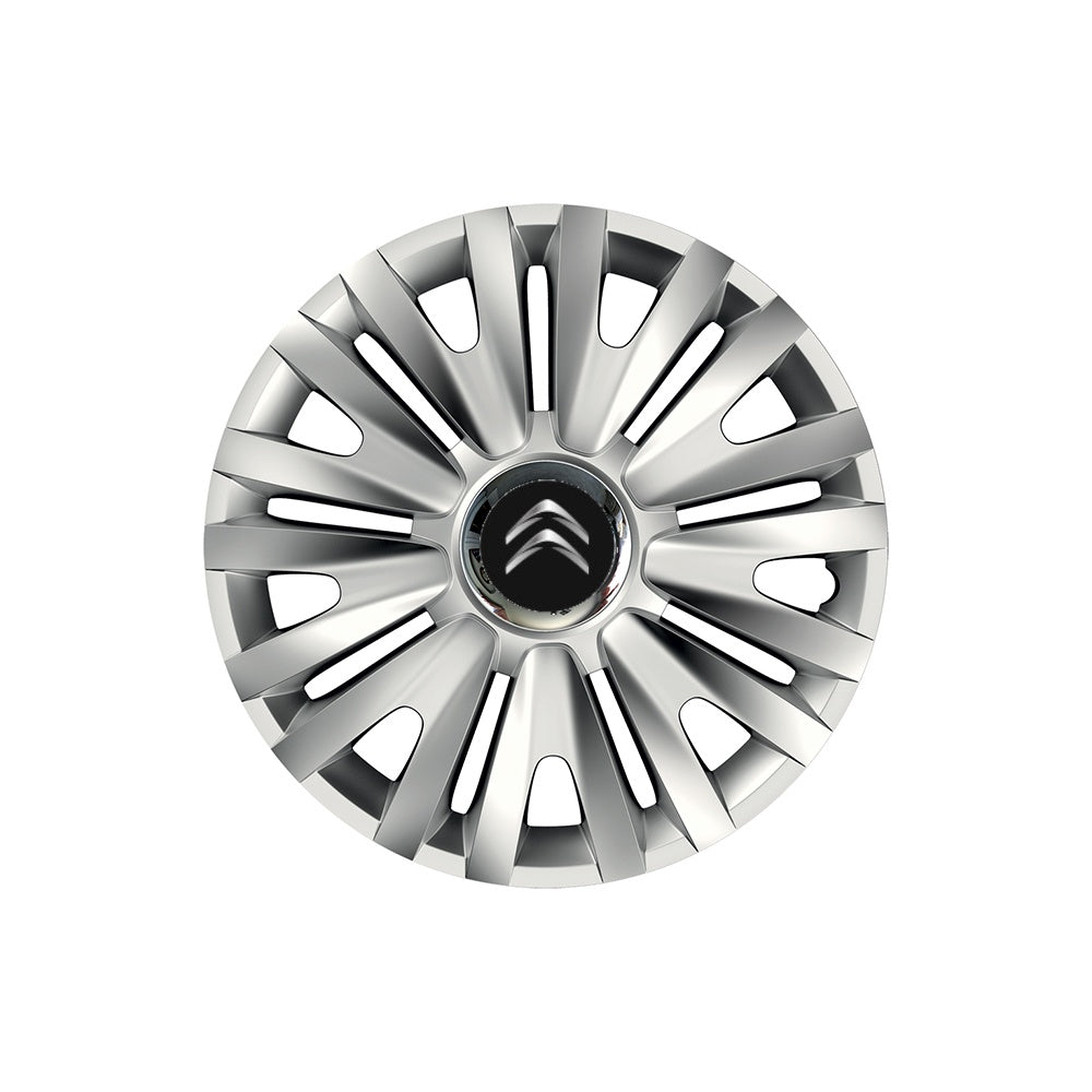Set 4 capace roti Cu Inel Cromat Royal R16 Compatibil Cu Citroen