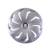 Set 4 capace roti Cu Inel Cromat Wind R15 Compatibil Cu Alfa Romeo