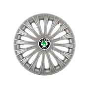 4 db-os 15 colos (R15) Dino szürke kerékborító készlet, Skoda autókkal kompatibilis