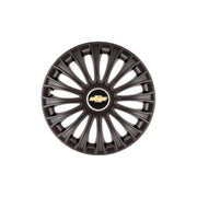 Set 4 Capace Roti 15 inchi (R15) Dino Negru, Compatibile cu Chevrolet