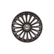 Set 4 Capace Roti 15 inchi (R15) Dino Negru, Compatibile cu Fiat