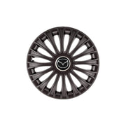 Set 4 Capace Roti 15 inchi (R15) Dino Negru, Compatibile cu Mazda