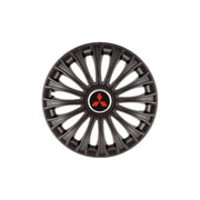 Set 4 Capace Roti 15 inchi (R15) Dino Negru, Compatibile cu Mitsubishi