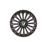 4 db-os 15 colos (R15) Dino fekete kerékborító készlet, Skoda kompatibilis