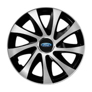 Set 4 capace roti Drift exrta Gri-Negru R14 Compatibil Cu Ford