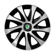 Set 4 capace roti Drift exrta Gri-Negru R14 Compatibil Cu Skoda