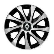 Set 4 capace roti Drift exrta Gri-Negru R15 Compatibil Cu Renault