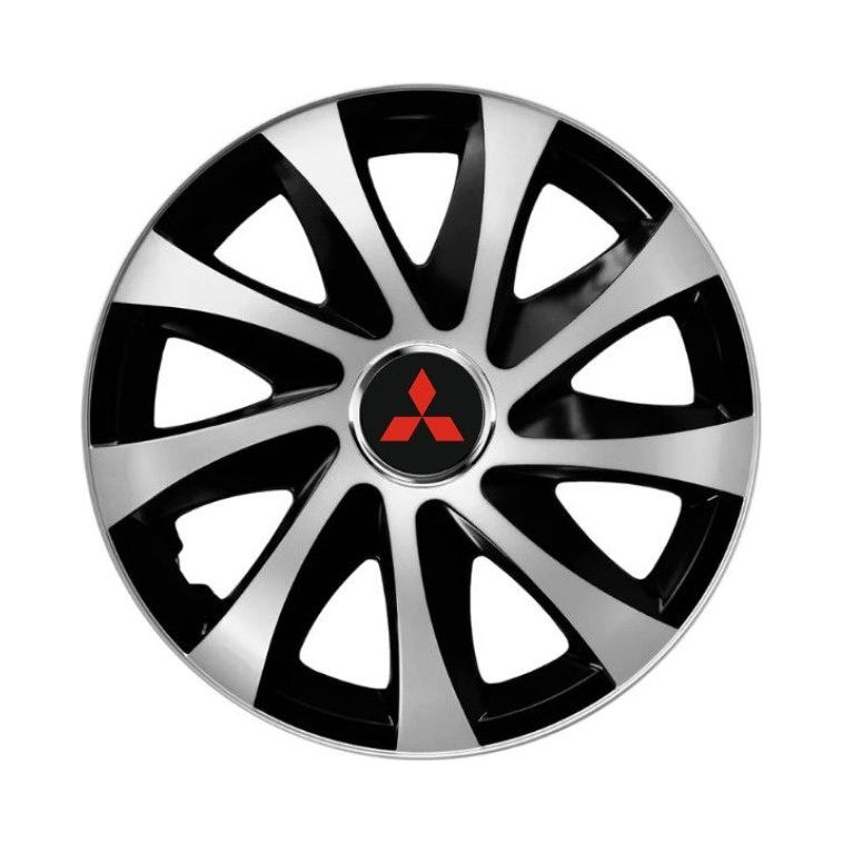 Set 4 capace roti Drift exrta Gri-Negru R16 Compatibil Cu Mitsubishi