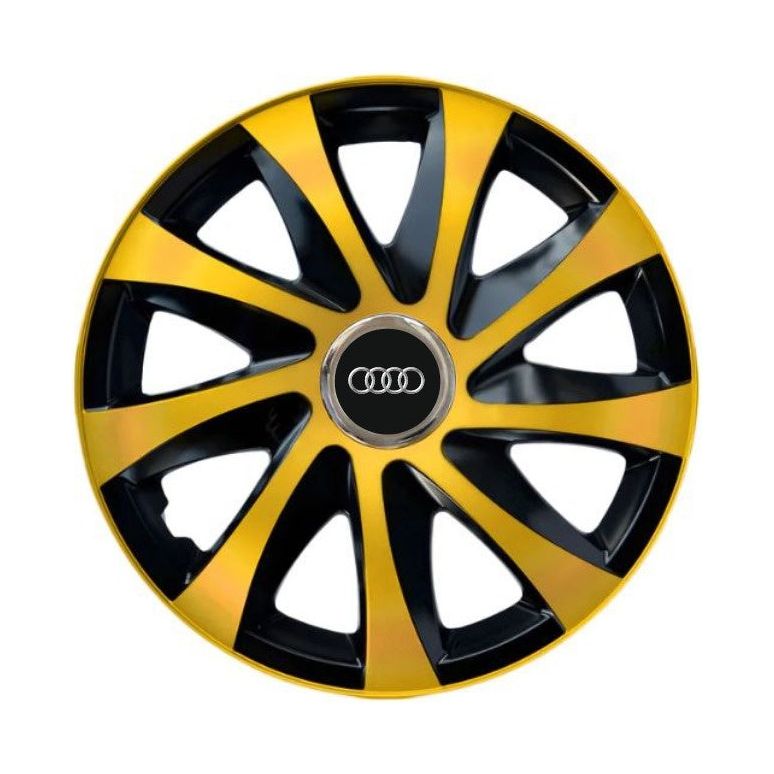Set 4 capace roti Drift extra gold R14 Compatibil Cu Audi